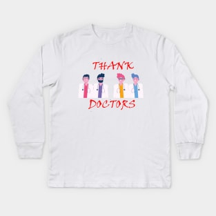 thank you doctors Kids Long Sleeve T-Shirt